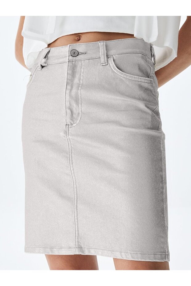 Parlak Beyaz Etek - 5