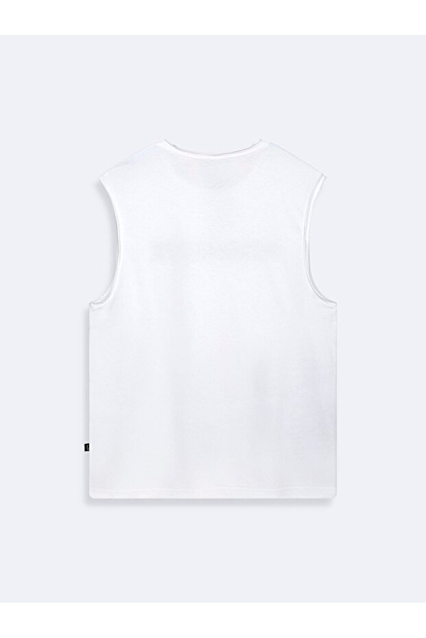 Sloganlı Beyaz Atlet - 2