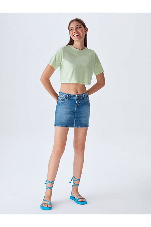 Adrea Mini Jean Skirt