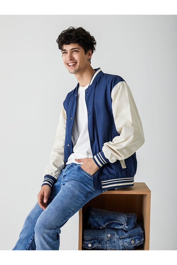 Bomber Lacivert Ceket - 2