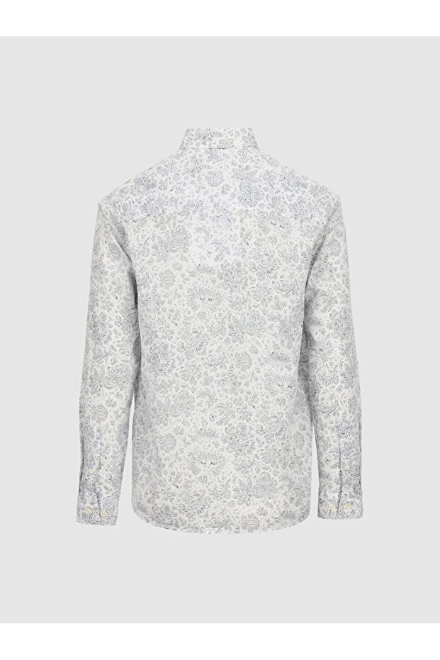 Desenli Gri Gömlek - 2