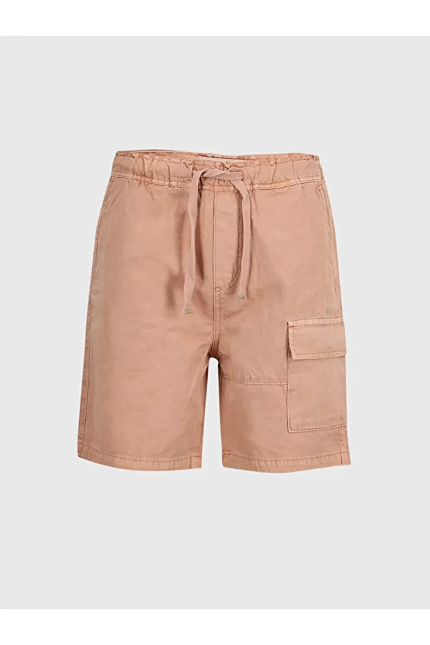 Gabardin Kargo Pembe Şort - 5