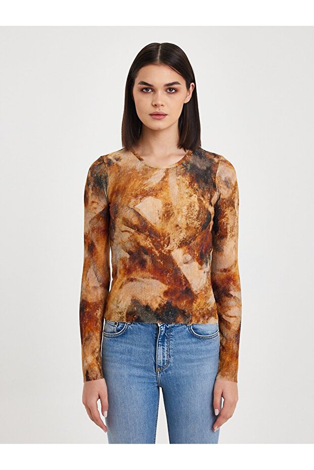 Desenli Fitilli Sweatshırt - 2