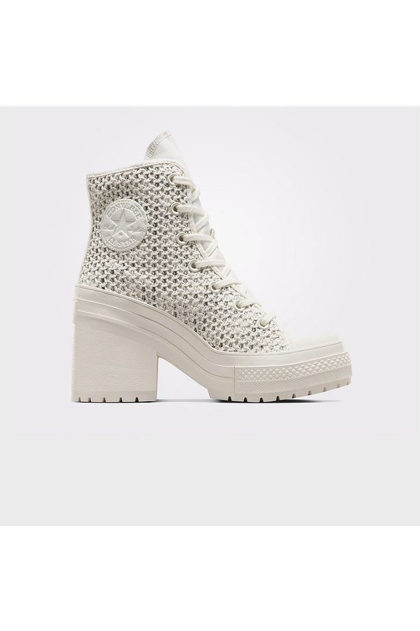Chuck 70 De Luxe Heel Unisex Bej Platform Sneaker - 1