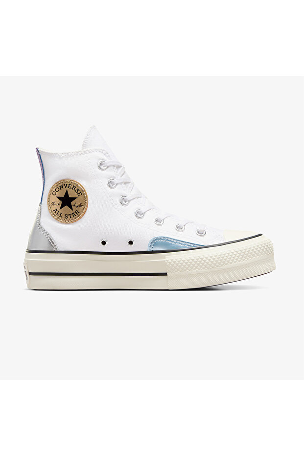 حذاء رياضي نسائي أبيض من All Star Lift Platform Y2K Chrome