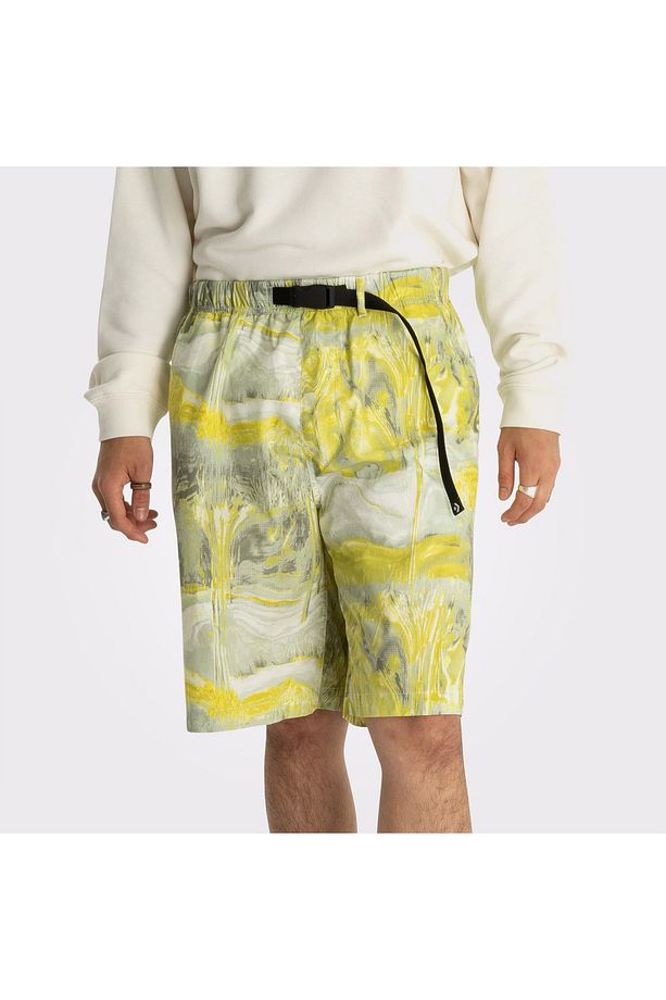 Marble Print Utility Erkek Krem Şort - 1