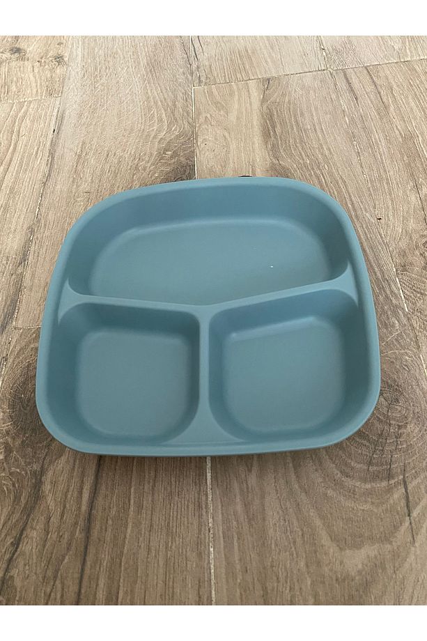 3 Bölmeli Kahvaltı Tabağı Plastik Piknik Kamp Çerez Yemek Servis Tabak Tablot, Tabldot 1 Adet - 2