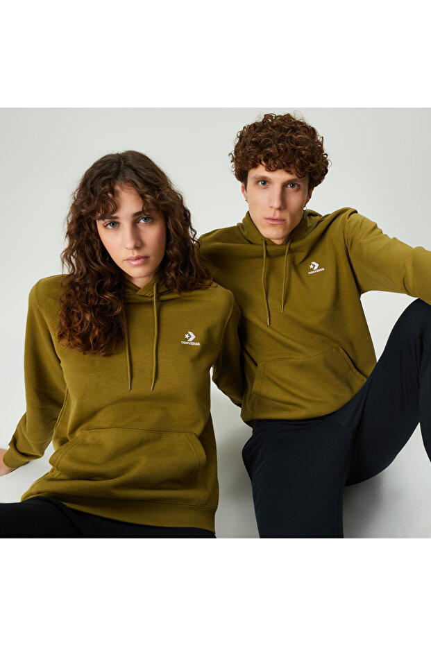Go-To Embroidered Star Chevron Unisex Khaki Hoodie