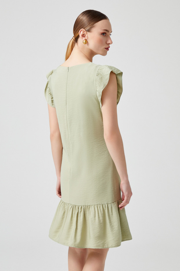 Fırfırlı Kolsuz Elbise - 4