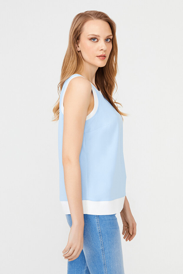 Ribanalı Kolsuz Bluz - 3