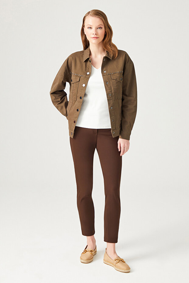 Zımbalı Denim Ceket - 2