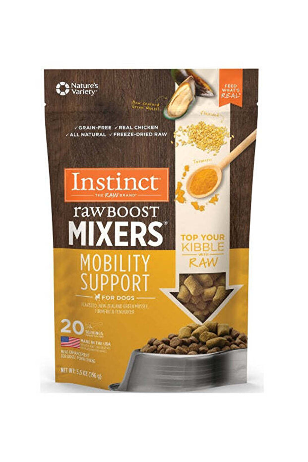 Raw Boost Mixers Mobility Support Freeze Dried Dog Food Topper - 5.5OZ