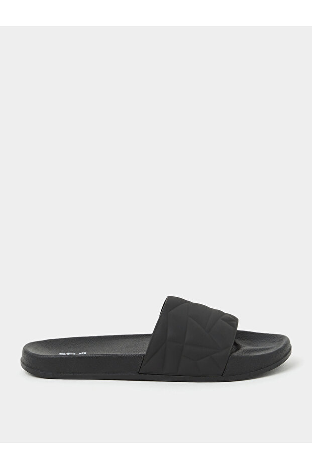 Textured Open Toe Slip On Slides