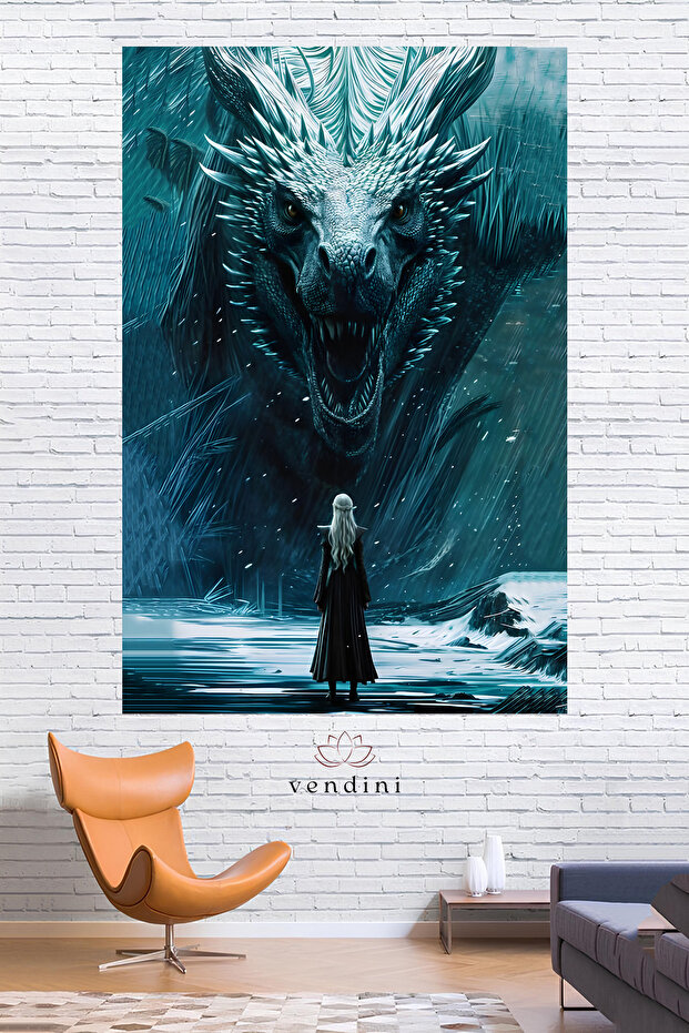 Game of Thrones Khalesi and Dragon Wall Cover Wall Tapestry Wall Tapestry