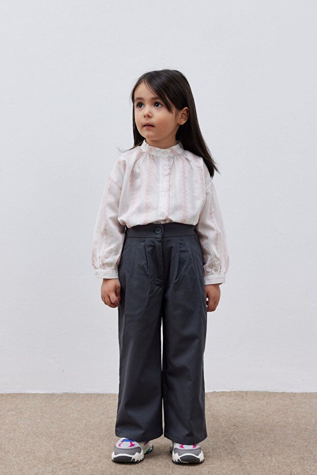 Antrasit Palazzo Pantolon - 1