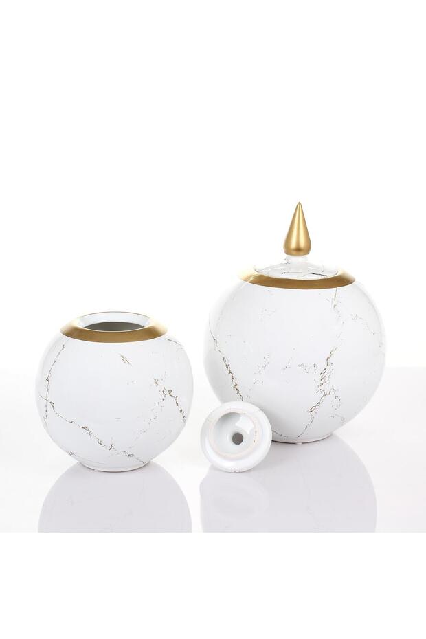 2li Küp Obje - Krem - 2