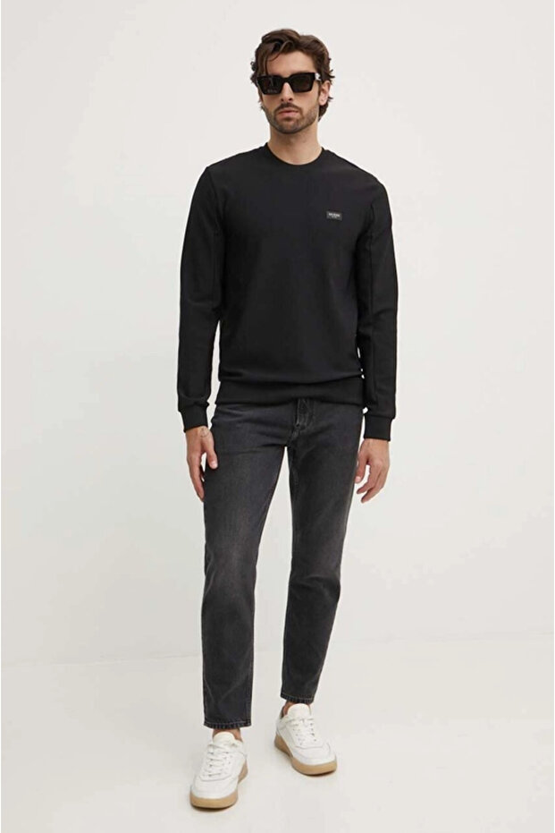 Erkek TECH Stretch CN Sweatshirt - Siyah - 2