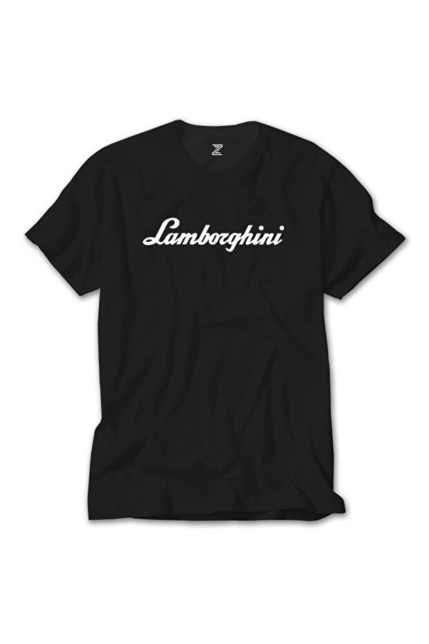 Lamborghini Text Black T-Shirt