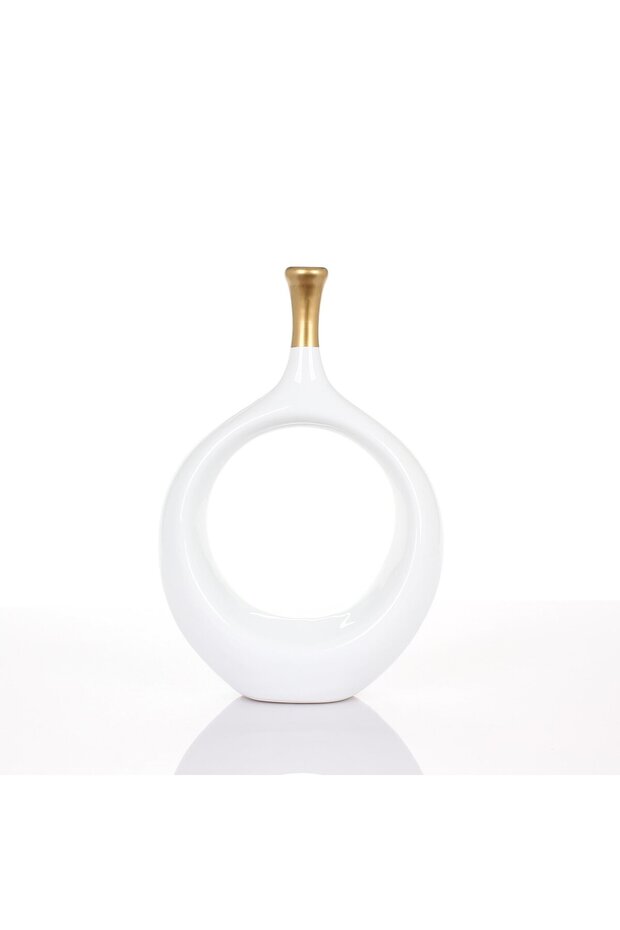 Halka Vazo - Beyaz - 1