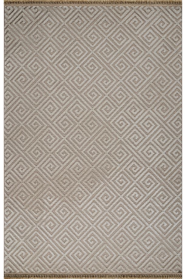 Apex Anemon 6813 Vizon Geometrik Desen Dekoratif Halı - 1