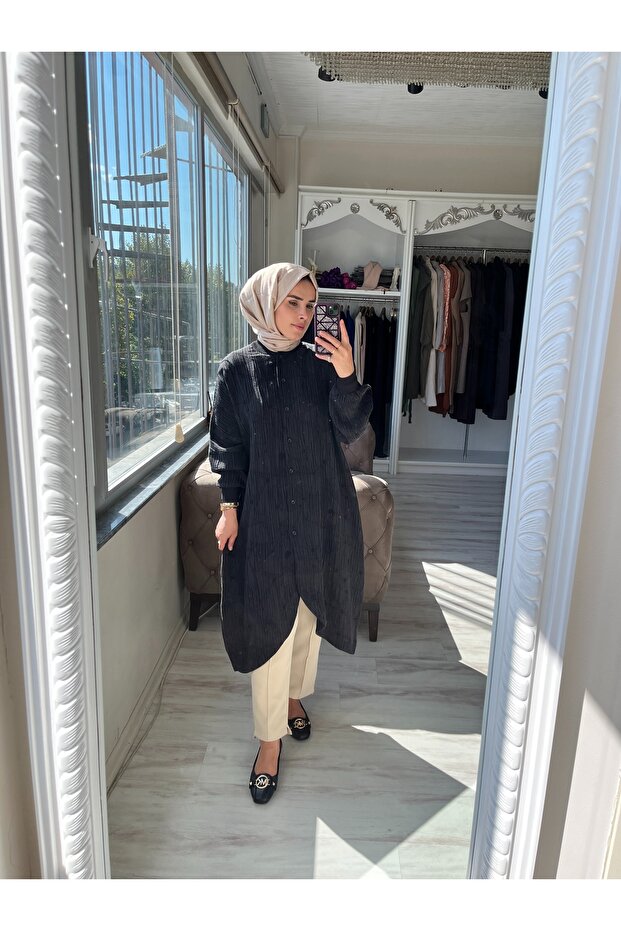 6982 Siyah Modal Tunik - 1