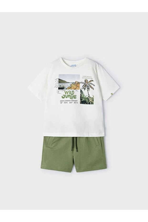 Boy's Combed Cotton Shorts Set