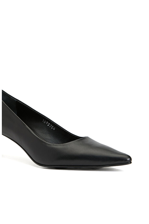 Siyah Deri Stiletto - 6