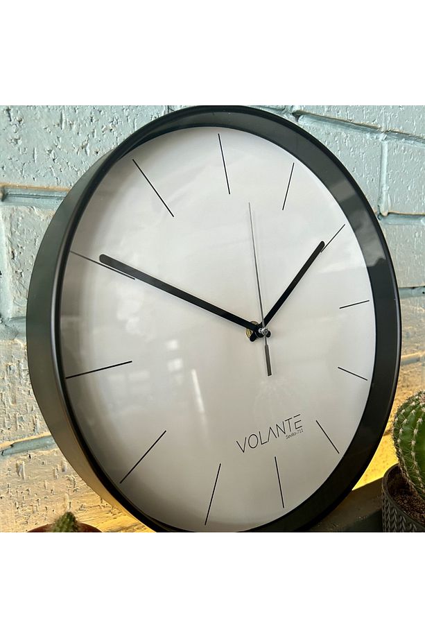 Lofty Duvar Saati - Siyah / Beyaz - 30 cm - 2