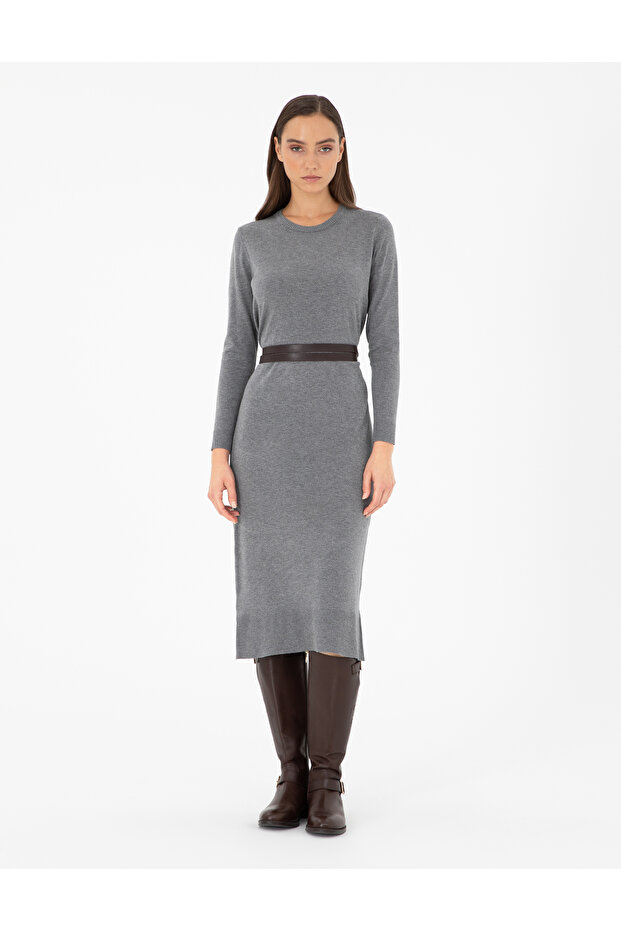 Anthracite Regular Fit Knitwear Dress 50296580 -Vr006