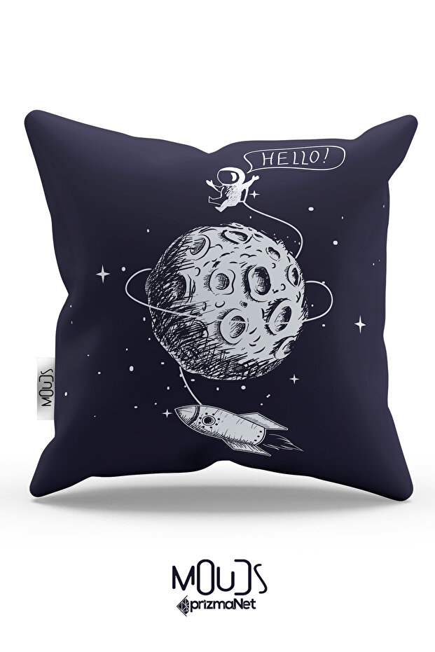 غطاء وسادة فردي مطبوع على الوجهين بتصميم رائد فضاء - 1