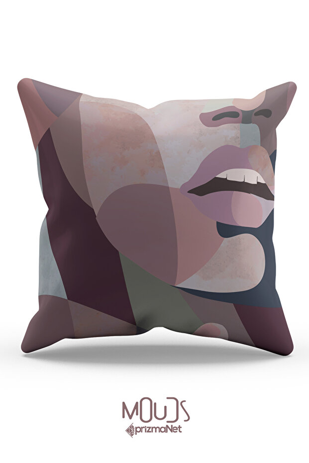 Double Sided Printed Art Patterned Single Throw Pillow Case - 2