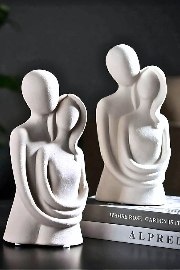 Sevgili Aşıklar Sarılmış Biblo Dekor 1 Adet Model 41 - 1