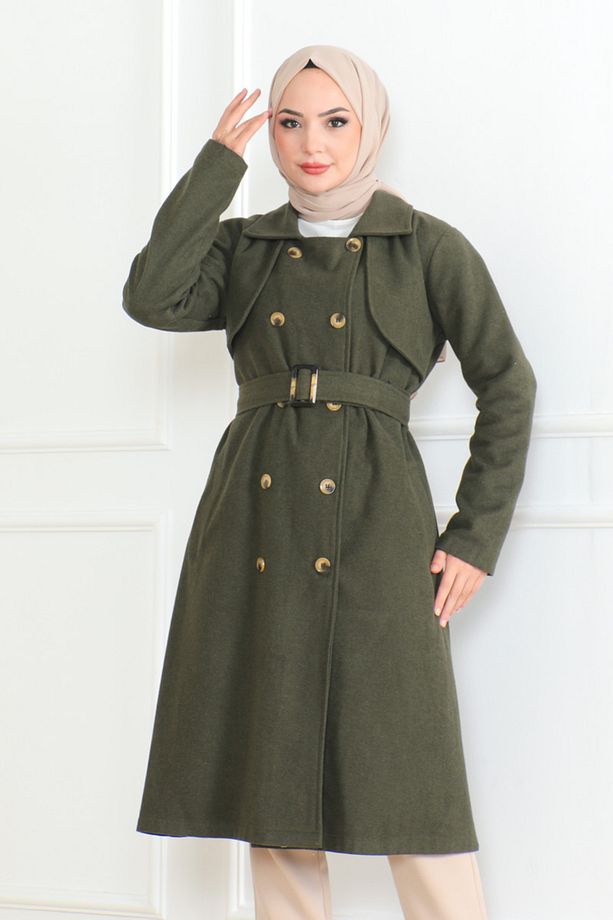 Kruvaze Kaşe Kaban - 4