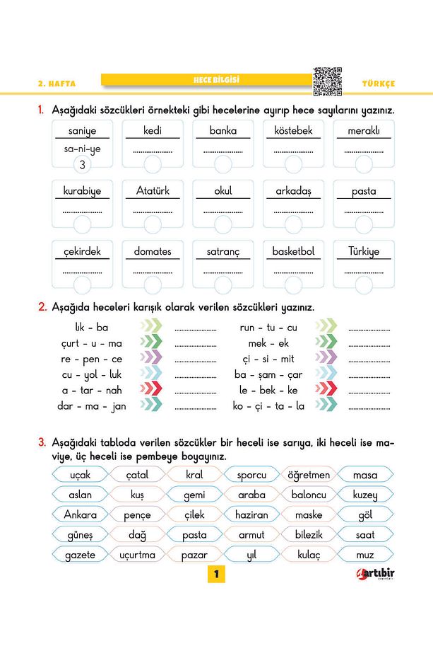 2. Sınıf (FÖY) Fasikül Ödev Yaprakları - 6
