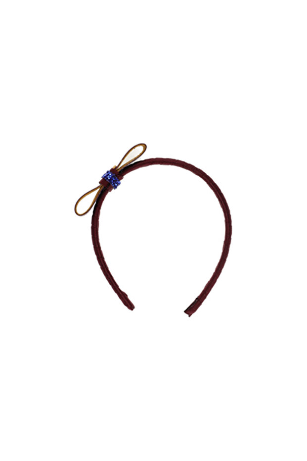 Girl's Burgundy Ribbon Crown