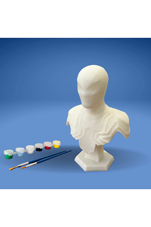 Spiderman Büst (Marvel) 3D Figür Boyama Seti - 1