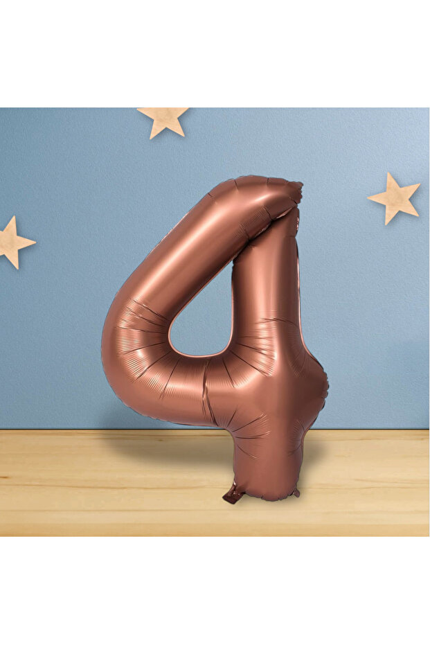 4 Chocolate Color Foil - 40 Inch (100 cm) Number Balloon