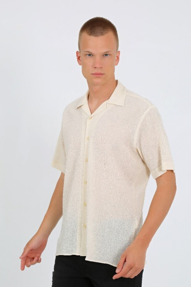 Apaş Kk Men's Shirt - Cream