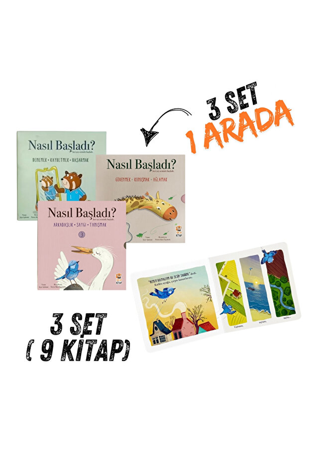 (Set of 3) How the Squirrel Book Started Book Set-9 Books in 1 Story Book Set 0-6 Years