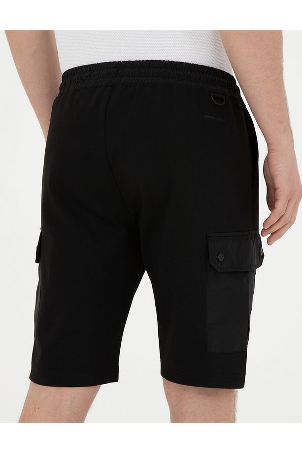 Siyah Regular Fit Örme Şort 50288263-VR046 - 7