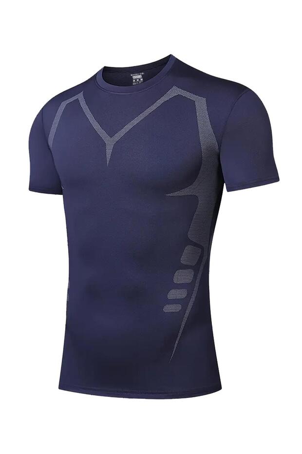 . Men's Compression Ultra Stretchy Running Workout Quick Dry Breathable Short Sleeve Sports T-Shirt