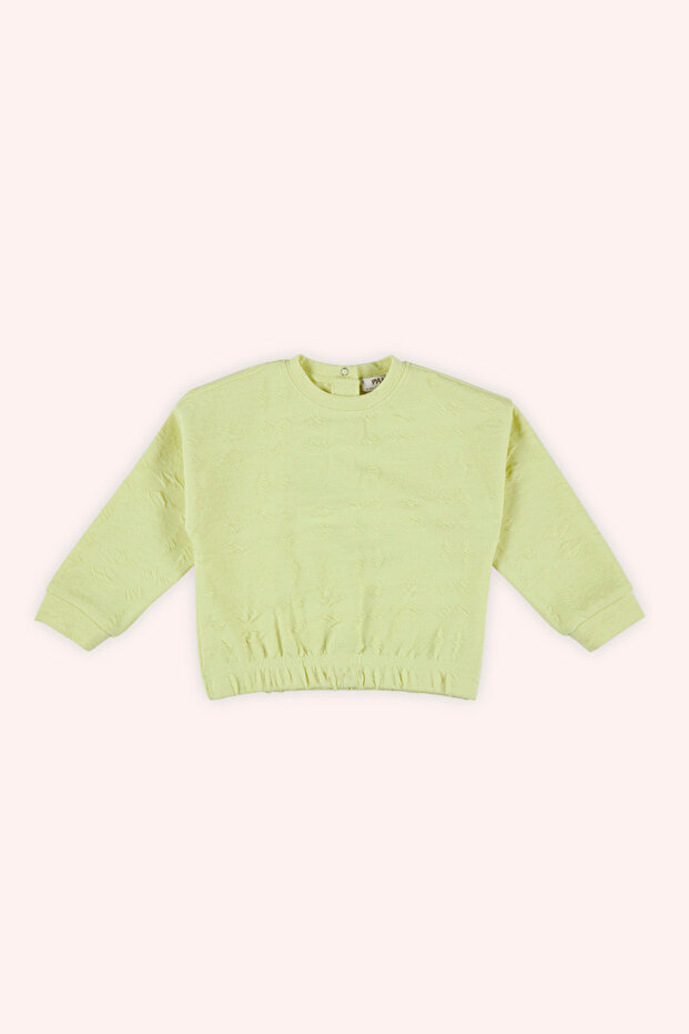 Kız Bebek Yeşil Sweatshirt - 1