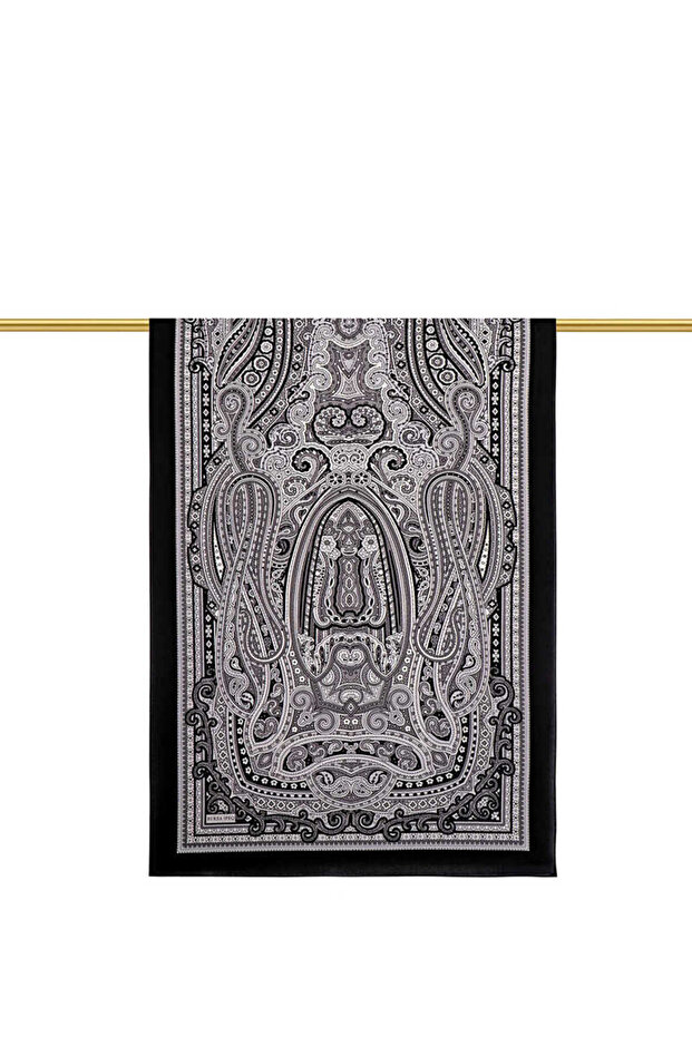 رمادي ماراكيش نمط سورا شال حريري - 3