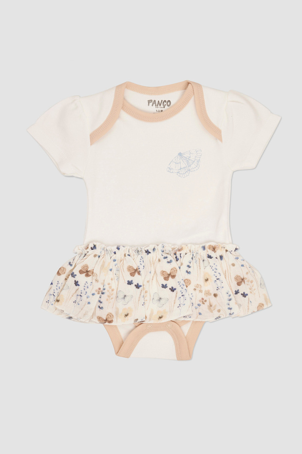Baby Girl Ruffle Detailed Ecru Body