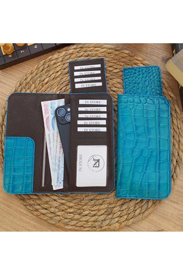 Long Card Holder Genuine Leather Unisex Wallet