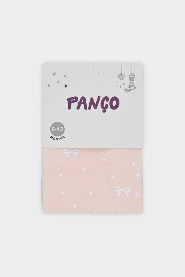 Baby Girl Patterned Pink Micro Pantyhose