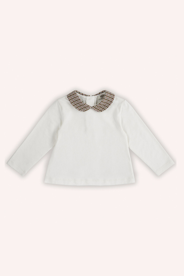 Baby Girl Baby Collared Ecru T-Shirt