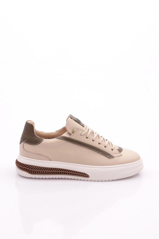 Men's Lace-up Sneakers Shoes Beige 68553617