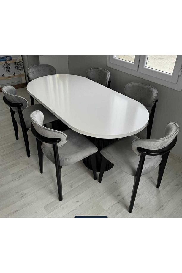 Bohem Oval Salon Yemek Masası - 2