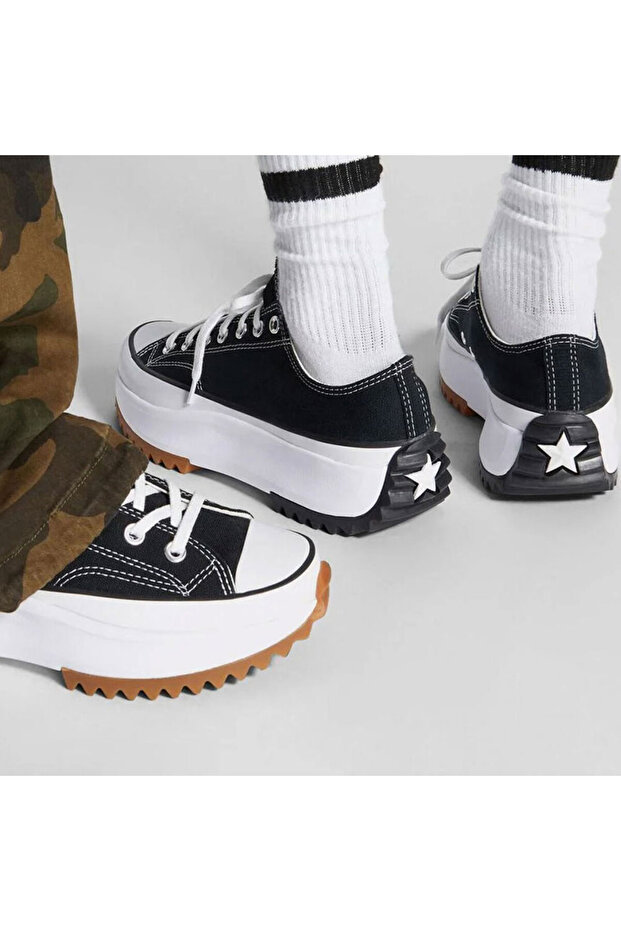 RUN STAR HIKE CANVAS PLATFORM Kadın Siyah Sneaker 168816C-001 - 3